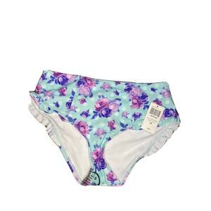Hot Topic Women’s Bikini Bottom Blue Floral, Retro, Size Small, NWT